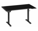 Компьютерный стол Маркос с механизмом подъема 140х80х75 черный / шагрень черная в Кургане