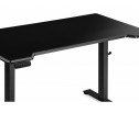 Компьютерный стол Маркос с механизмом подъема 140х80х75 черный / шагрень черная в Кургане