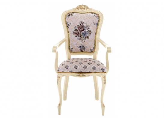 Кресло Руджеро патина золото / молочный в Кургане