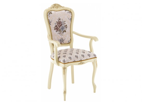 Кресло Руджеро патина золото / молочный в Кургане