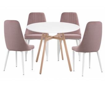Обеденная группа Ада white / light purple