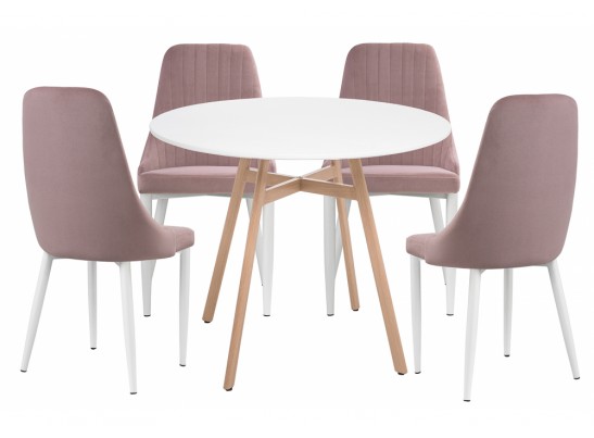 Обеденная группа Ада white / light purple в Кургане