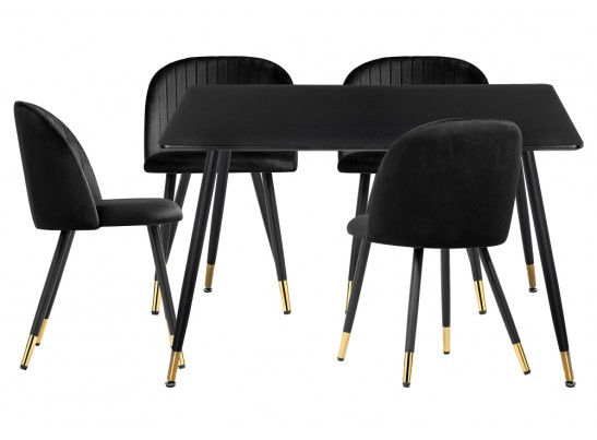 Обеденная группа Миано black / gold в Кургане