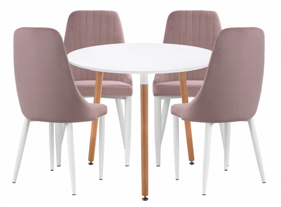 Обеденная группа Уин 80 white / light purple в Кургане