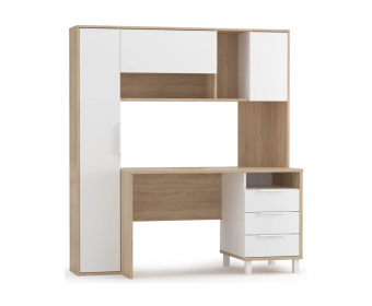 Письменный стол Комфорт 12.95 N дуб сонома / белый PE шагрень