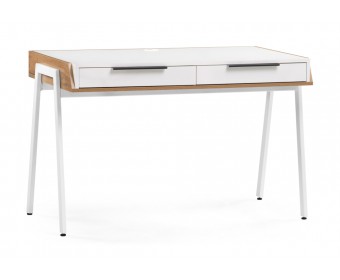 Письменный стол Рокс 116х65х77 белый / дуб вотан / белый