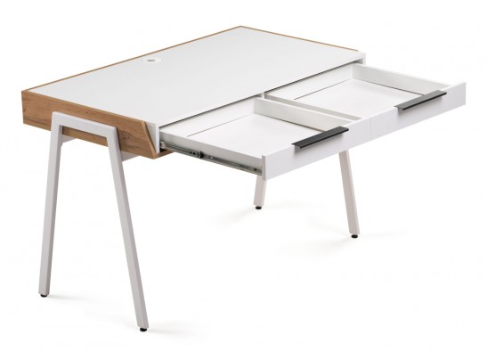 Письменный стол Рокс 116х65х77 белый / дуб вотан / белый в Кургане