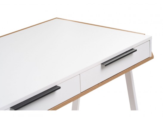 Письменный стол Рокс 116х65х77 белый / дуб вотан / белый в Кургане