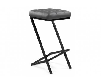 Полубарный стул Амаури темно-серый / черный матовый