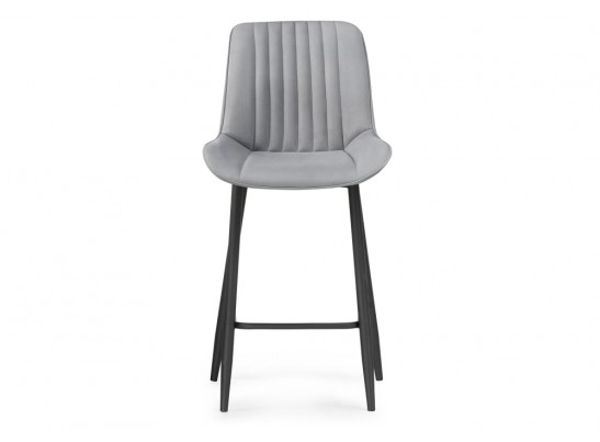 Полубарный стул Седа велюр светло-серый / черный в Кургане