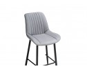 Полубарный стул Седа велюр светло-серый / черный в Кургане