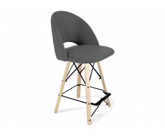 Полубарный стул SHT-ST34/S80-1 платиново-серый / прозрачный лак