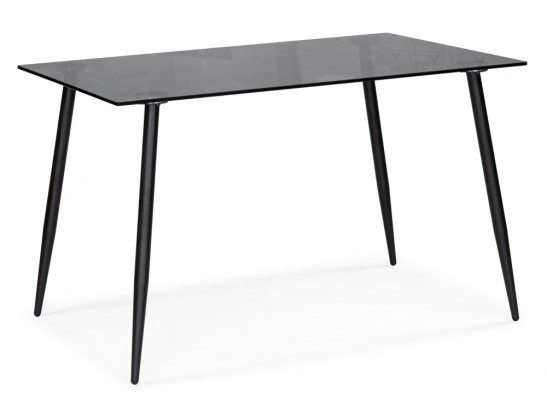 Стеклянный стол Smoke 120х80х75 clear gray / black в Кургане