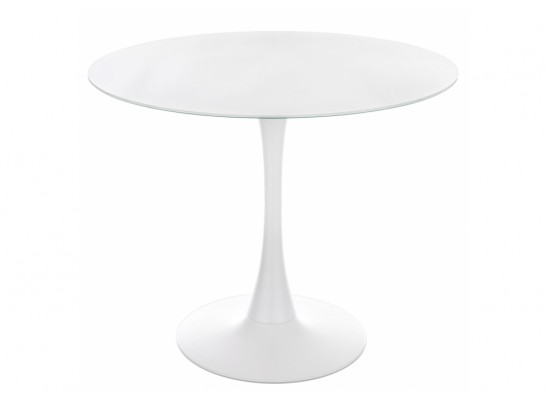 Стеклянный стол Tulip 90 white в Кургане