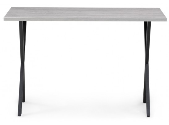 Стол Алеста Лофт 120х60х77 25 мм бетон / черный матовый в Кургане