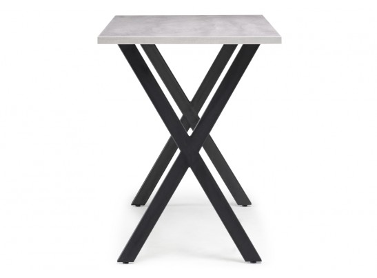 Стол Алеста Лофт 120х60х77 25 мм бетон / черный матовый в Кургане