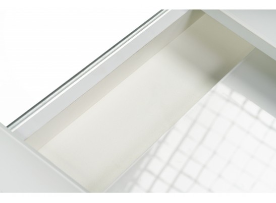 Стол на тумбе Палмер 120 белый / белое стекло в Кургане