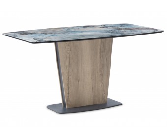 Стол на тумбе Теон магеллан / галифакс натуральный / графит