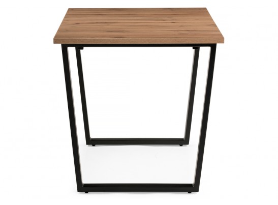 Деревянный стол Лота Лофт 120(160)х75 черный матовый / дуб крафт табачный в Кургане