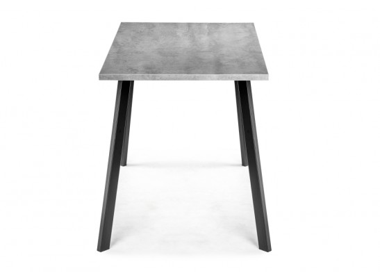 Деревянный стол Тринити Лофт 140х80 бетон светлый / черный матовый в Кургане
