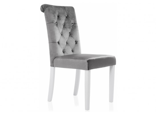 Стул Amelia white / fabric grey в Кургане