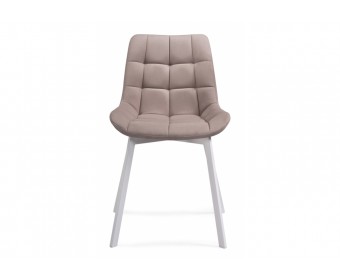 Стул на металлокаркасе Челси латте / белый