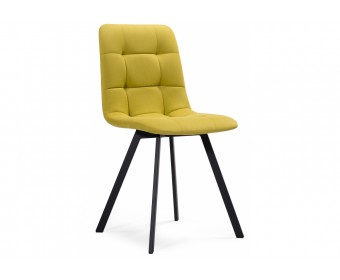 Стул на металлокаркасе Чилли горчичный / черный