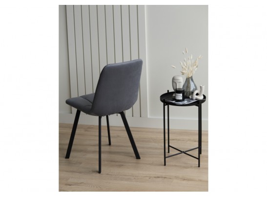 Стул на металлокаркасе Чилли темно-серый / черный в Кургане