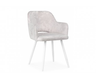 Стул на металлокаркасе Эолин 360 светло-бежевый (simple 011) / белый