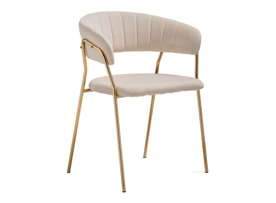 Стул на металлокаркасе Kamelia 1 beige / gold в Кургане