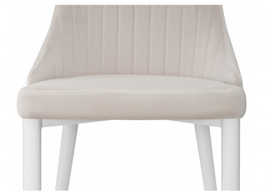 Стул на металлокаркасе Kora white / beige в Кургане