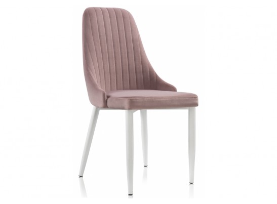 Стул на металлокаркасе Kora white / light purple в Кургане
