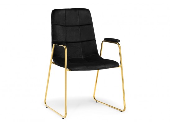 Стул на металлокаркасе Lana black / gold в Кургане