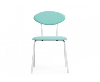 Стул на металлокаркасе Мареон катания лагун / белый матовый