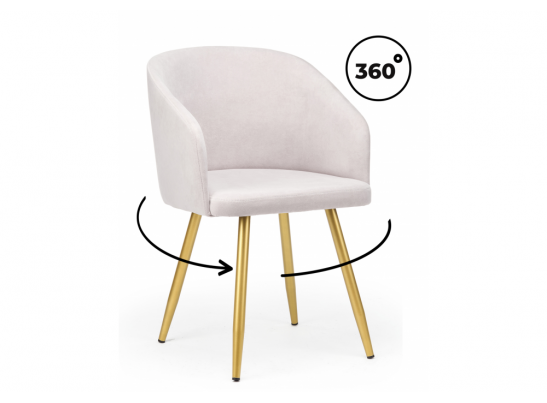 Стул на металлокаркасе Монер 360 светло-серый (glory 36) / золотой в Кургане