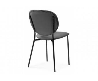 Стул на металлокаркасе Саранда графитовый / черный глянец