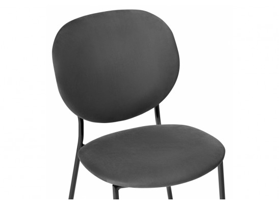 Стул на металлокаркасе Саранда графитовый / черный глянец в Кургане