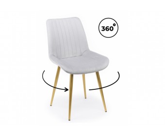 Стул на металлокаркасе Седа 360 светло-серый (zd 960) / золотой