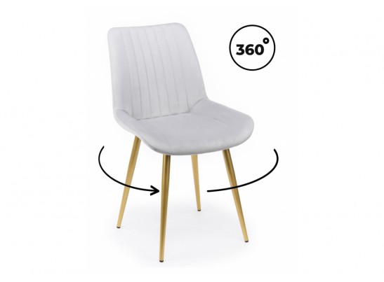 Стул на металлокаркасе Седа 360 светло-серый (zd 960) / золотой в Кургане