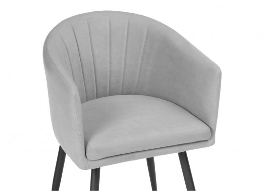 Стул на металлокаркасе Валета серый / черный каркас в Кургане