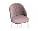 Стул на металлокаркасе Зест микровелюр розовый / белый глянец в Кургане
