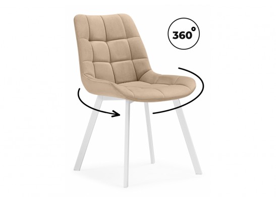 Стулья на металлокаркасе Челси 360 бежевый (ZD 210) / белый в Кургане