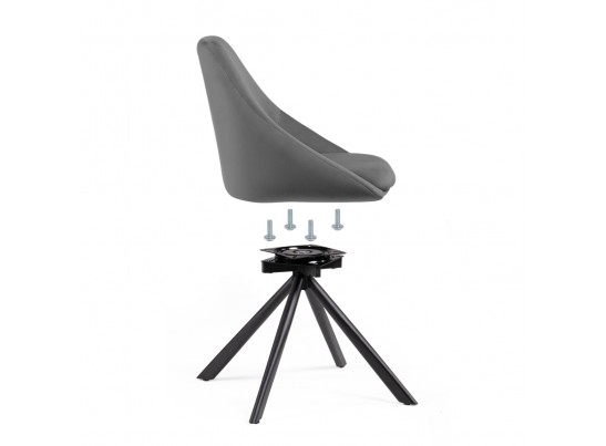 Стул на металлокаркасе Окленд крутящийся горчичный / черный в Кургане