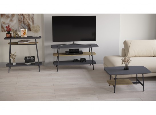 Журнальный стол Калифорния Юкон Графит/дуб сонома в Кургане