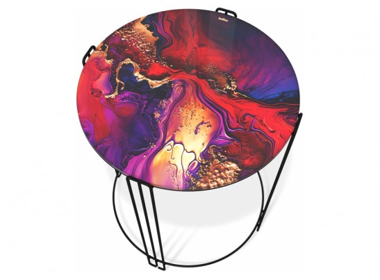 Журнальный столик SHT-CT53 амарантовый / черный муар в Кургане