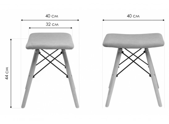 Табурет Ben серый в Кургане