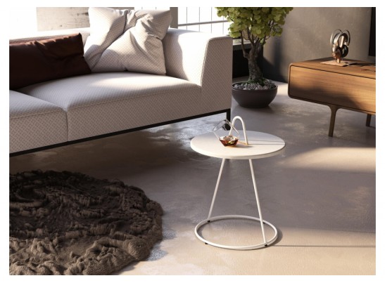 Журнальный столик SHT-CT36 морская галька / белый муар в Кургане