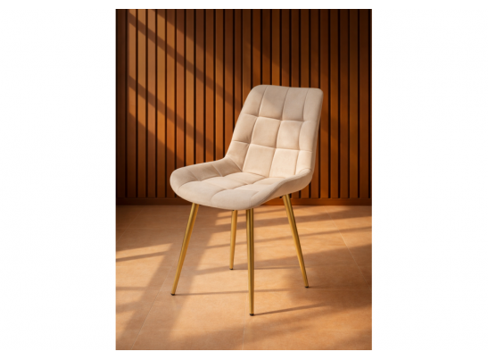 Стул на металлокаркасе Челси К бежевый (zd 210) / золотой в Кургане