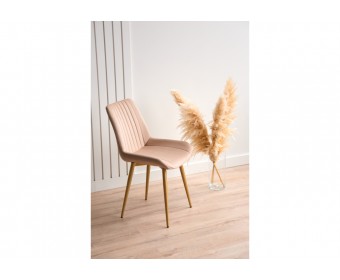 Стул на металлокаркасе Седа 360 бежевый (zd 210) / золотой