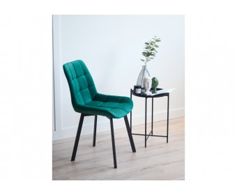 Стул на металлокаркасе Челси 360 П зеленый (zd 667) / черный